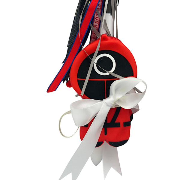 Πασχαλινή λαμπάδα Mohicans Τσαντάκι Pop It “Squid Game L146 Κόκκινο