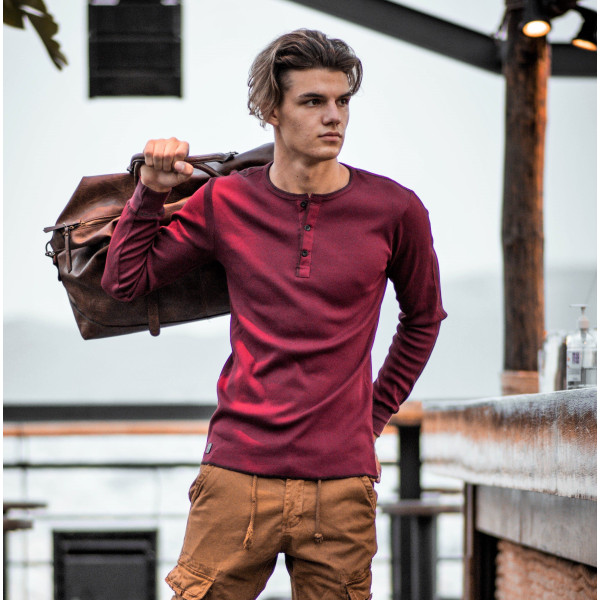 ΤΣΑΝΤΑ ΤΑΞΙΔΙΟΥ ΔΕΡΜΑΤΙΝΗ MOHICANS PB-176 ΚΑΦΕ