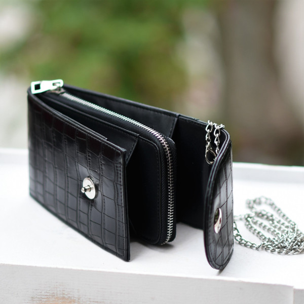 ΓΥΝΑΙΚΕΙΟ ΠΟΡΤΟΦΟΛΙ MOHICANS PHL1737 ΜΑΥΡΟ