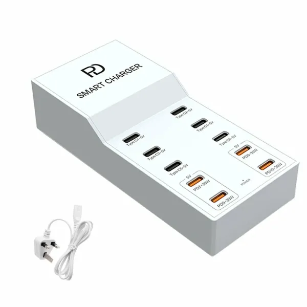 Πολυφορτιστής USB PD + Type-C 10 Θυρών 72W Aoweixun