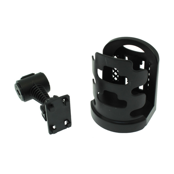 Ρυθμιζόμενη Ποτηροθήκη Μοτοσυκλέτας και Ποδηλάτου για Στήριξη σε Καθρέπτη Μαύρη