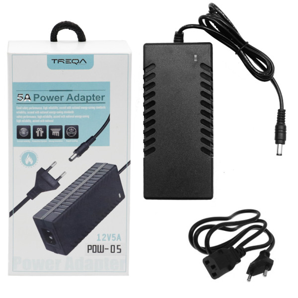 Universal Τροφοδοτικό 220V AC σε DC 12V 5A Treqa POW-05