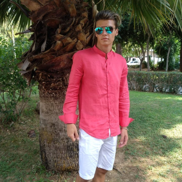 ΑΝΔΡΙΚΟ ΠΟΥΚΑΜΙΣΟ MAO LINEN MOHICANS SH050 ΚΟΡΑΛΙ