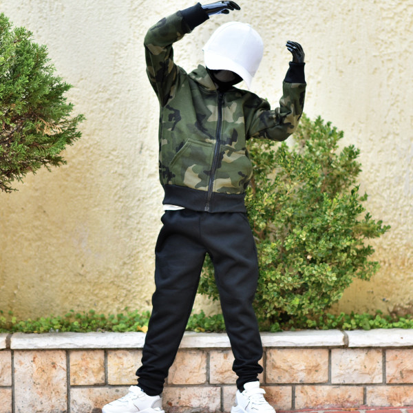 CHILDREN'S SET VARIATION FOR BOY MOHICANS PX-11.KHAKI