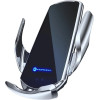 Mobile Car Mount with Adjustable Hooks and Wireless Charging Q3 Silver