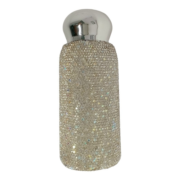 Θερμός παγούρι με στρας 260ml QH-008 Λευκό