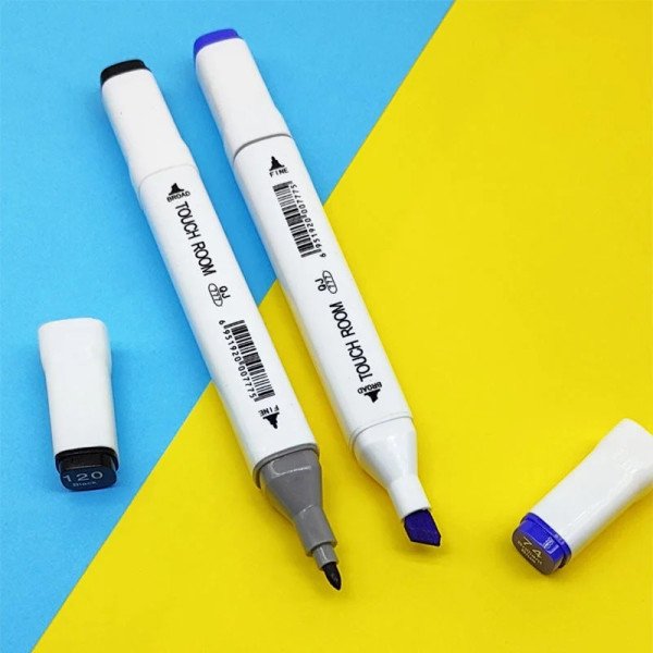 Set of double-ended alcohol markers 60 colors QJ-777