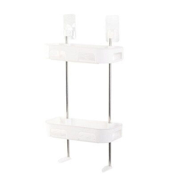 Ραφιέρα Μπάνιου Πλαστική με 2 Ράφια 30cm Λευκή