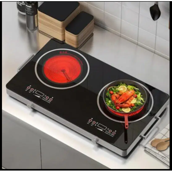 Ηλεκτρική Φορητή Διπλή Κεραμική Εστία 7000W RAF R.8050 Μαύρο