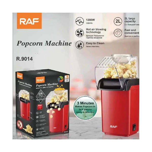 Raf Μηχανή Ποπ-Κορν Ζεστού Αέρα 1200W R.9014 Κόκκινο