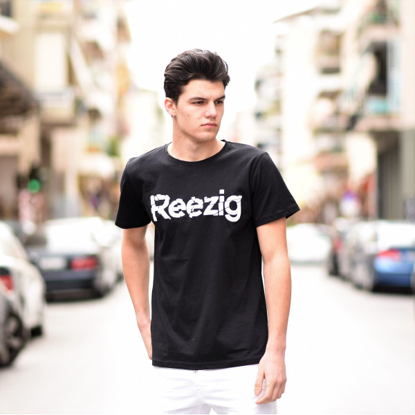 ΑΝΔΡΙΚΗ ΜΠΛΟΥΖΑ T-SHIRT ΛΑΙΜΟΣ ΣΤΑΜΠΑ MOHICANS R20.BLACK