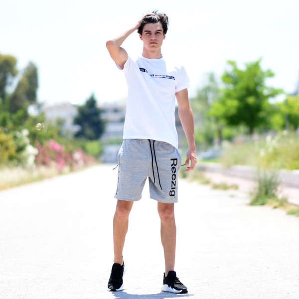 ΑΝΔΡΙΚΗ ΜΠΛΟΥΖΑ T-SHIRT ΛΑΙΜΟΣ ΣΤΑΜΠΑ MOHICANS REZ23.ΛΕΥΚΟ