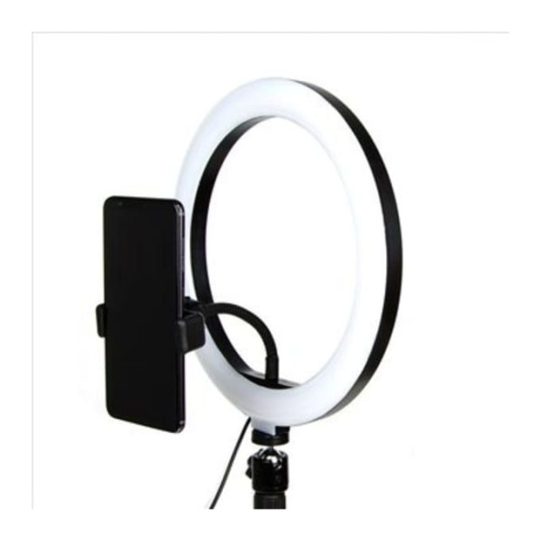 Ring Light 30cm 12” 3200K-6000K με Τρίποδο Δαπέδου 80cm-200cm  και Βάση για Κινητό CXB-469 Μαύρο