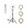Ring Light 30cm 12” 3200K-6000K με Τρίποδο Δαπέδου 80cm-200cm  και Βάση για Κινητό CXB-469 Μαύρο
