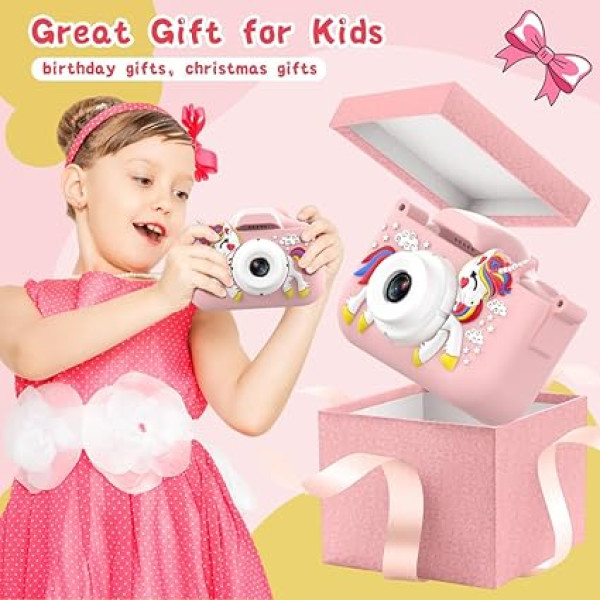 MINI ΨHΦΙΑΚΗ ΠΑΙΔΙΚΗ UNICORN ΦΩΤΟΓΡΑΦΙΚΗ ΜΗΧΑΝΗ ΚΑΜΕΡA RT001 ΡΟΖ