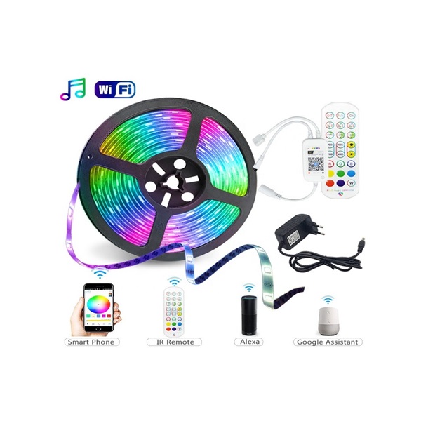 Smart Ταινία LED RGB με εφαρμογή και τηλεχειρισμό 5 Μέτρα rixme 5050 RZ-137