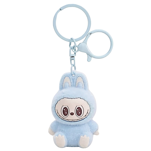 Μπρελόκ Flocked Mini Labubu 1440-87471 -2 Μπλε