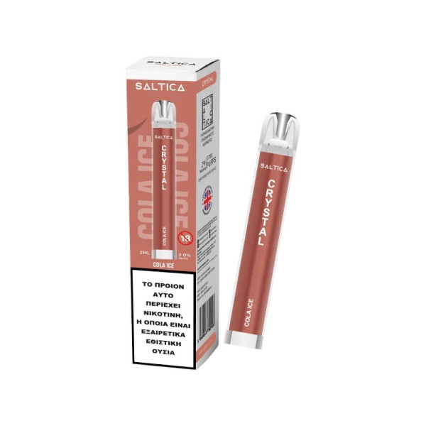 Saltica Crystal Ηλεκτρονικό Τσιγάρο μιας Χρήσης 700 Εισπνοών Cola Ice 2ml 20mg