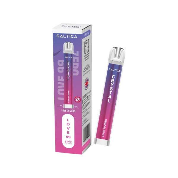 Saltica Crystal Ηλεκτρονικό Τσιγάρο μιας Χρήσης 700 Εισπνοών Love 99 2ml 20mg