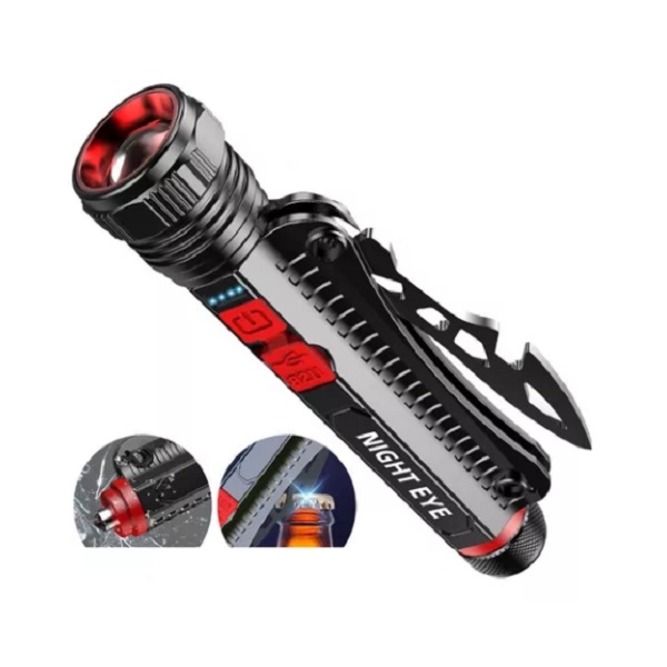 Ισχυρός πολυλειτουργικός φακός εξωτερικού χώρου με ενσωματομένο μαχαίρι και σφυρί SDT-10W