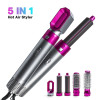 VGR Ηλεκτρική Βούρτσα Hot Air Styler 600W Γκρι/Φούξια