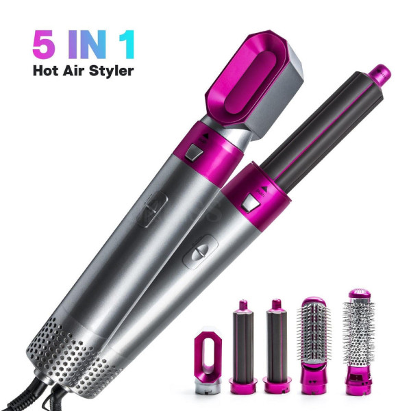 VGR Ηλεκτρική Βούρτσα Hot Air Styler 600W Γκρι/Φούξια
