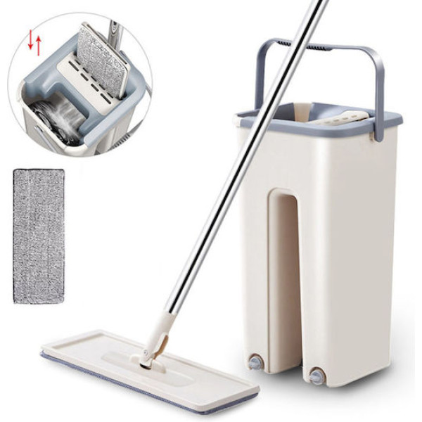 Σετ Κουβάς με Σφουγγαρίστρα με Μικροΐνες MOP SCRATCH CLEANING ZL-17