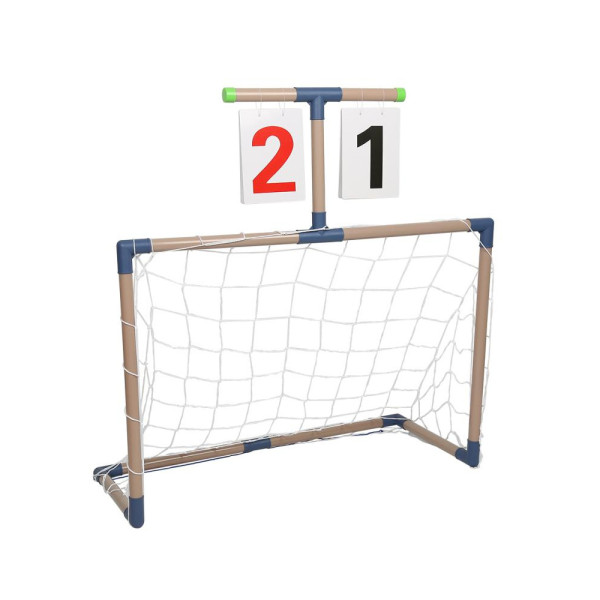 Σετ Τέρματα Ποδοσφαίρου για Παιδιά 79x78x35cm με Δίχτυ, Σκορ, Μπάλα, Σφυρίχτρα και Τρόμπα 2 τμχ JB8883B