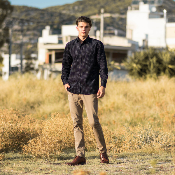 ΑΝΔΡΙΚΟ ΠΟΥΚΑΜΙΣΟ ΚΟΤΛΕ MOHICANS SH4000 ΜΠΛΕ