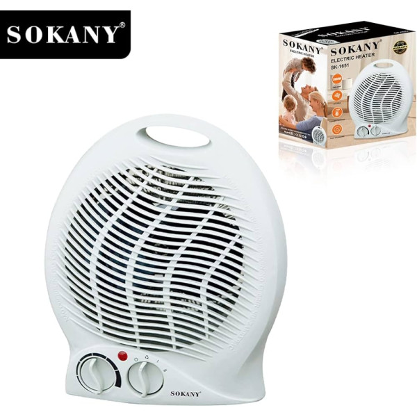 Κεραμικό Αερόθερμο Δαπέδου 2000W Sokany SK-1651 Λευκό