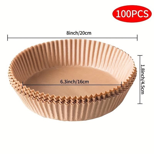 Αντικολλητικά χαρτιά ψησίματος για φριτέζα αέρος 100τμχ. 16x4.5cm SN23521-70