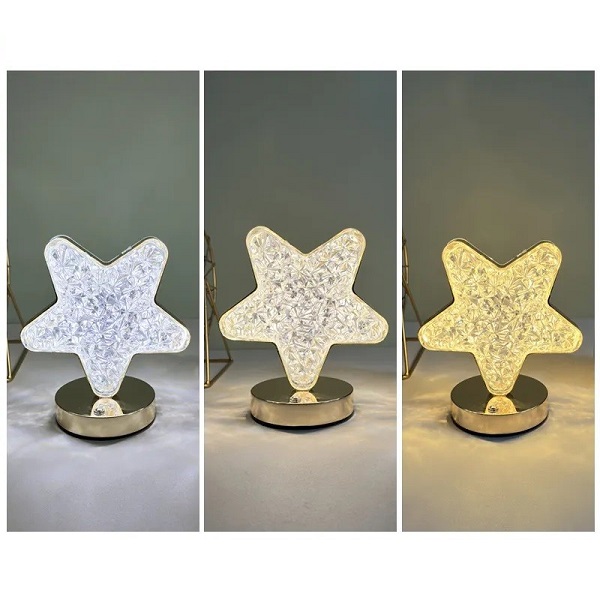 Επιτραπέζιο ασύρματο φωτιστικό αστεριού με αισθητήρα αφής - 3 χρώματα με δυνατότητα ρύθμισης φωτισμού και ρυθμιζόμενη φωτεινότητα SN23521-76