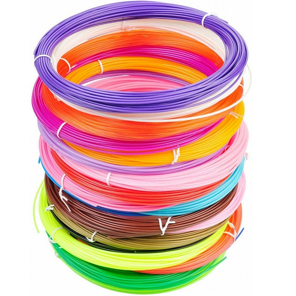 Ανταλλακτικά Τρισδιάστατης Εκτύπωσης Χρωματιστά 10τμχ PLA Νήματα για 3D Pen 1,75mm 5m SN23521-92