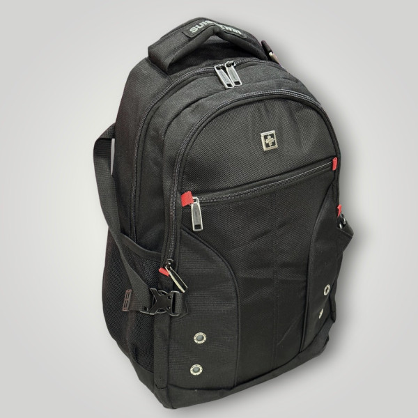 SUISSEWIN ΑΝΔΡΙΚΟ ΣΑΚΙΔΙΟ ΠΛΑΤΗΣ ΑΔΙΑΒΡΟΧΟ AIRFLOW MOHICANS SN9016 ΜΑΥΡΟ