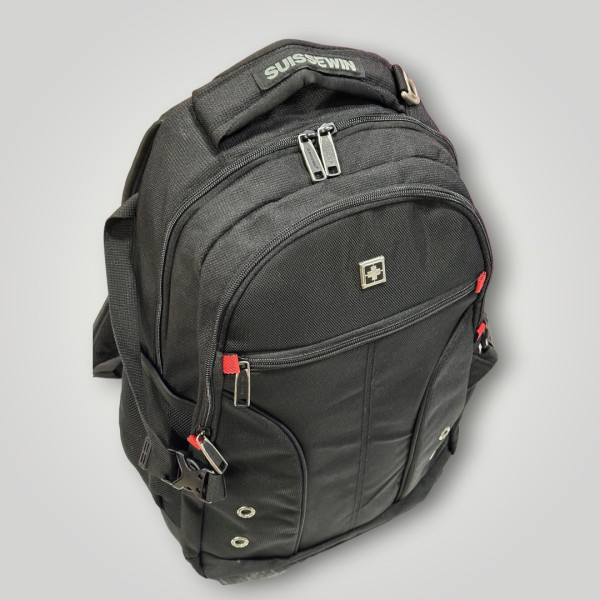 SUISSEWIN ΑΝΔΡΙΚΟ ΣΑΚΙΔΙΟ ΠΛΑΤΗΣ ΑΔΙΑΒΡΟΧΟ AIRFLOW MOHICANS SN9016 ΜΑΥΡΟ