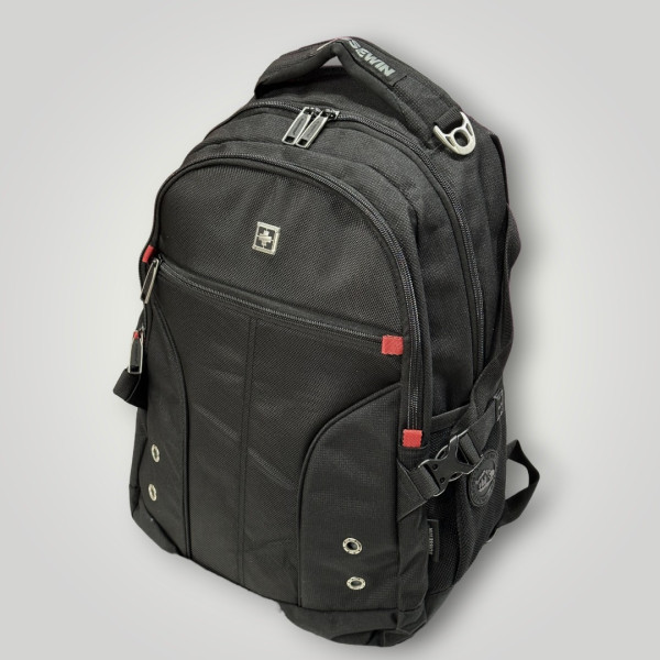 SUISSEWIN ΑΝΔΡΙΚΟ ΣΑΚΙΔΙΟ ΠΛΑΤΗΣ ΑΔΙΑΒΡΟΧΟ AIRFLOW MOHICANS SN9016 ΜΑΥΡΟ