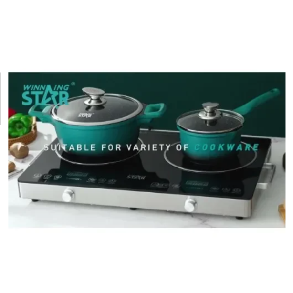 Φορητή Διπλή Επαγωγική Εστία Μαγειρικής 1800W Winning star ST-9676