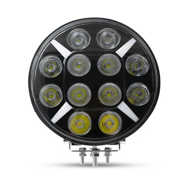LED Προβολέας 9" 9-32 Volt Υψηλής Ισχύος 100W Πορτοκαλί / Λευκό  IP67 SY-GZD1007