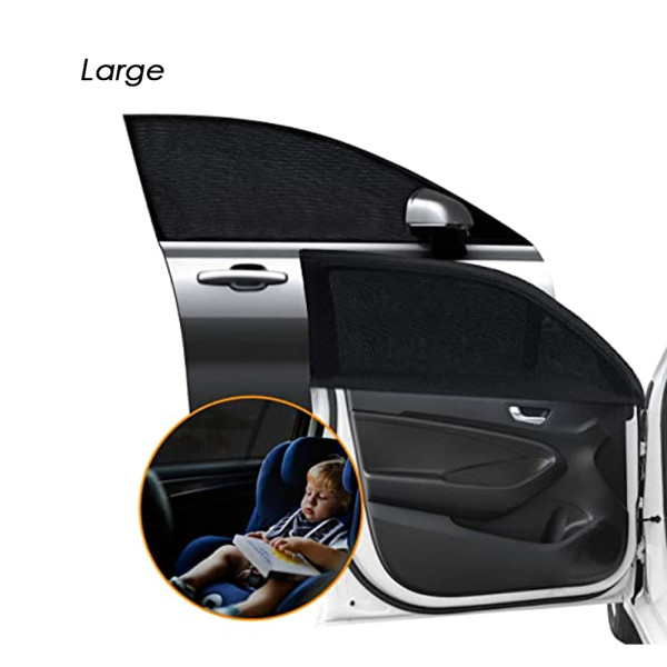 Σκίαστρα Παραθύρων για Αυτοκίνητο 2τμχ Large 60-100cm Μαύρα
