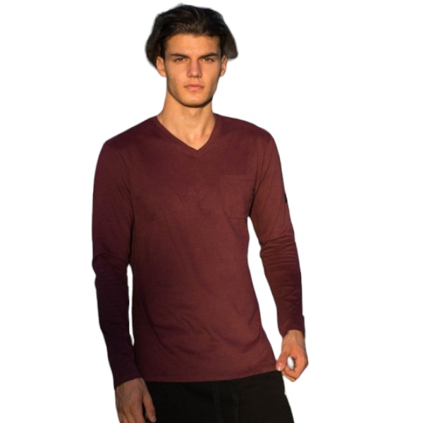 MEN'S T-SHIRT LONG-SLEEVE MOHICANS T-SFT012 BORDO