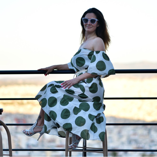 ΓΥΝΑΙΚΕΙΟ ΦΟΡΕΜΑ ΜΑΚΡΥ ΕΞΩ ΩΜΟ BOHO MOHICANS T2201 ΛΕΥΚΟ