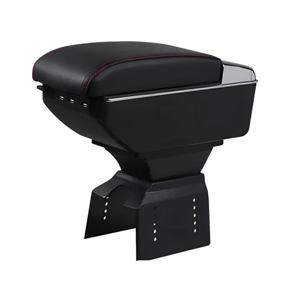 Τεμπέλης Αυτοκινήτου από Δερματίνη Universal με 7 Θύρες USB Μαύρος