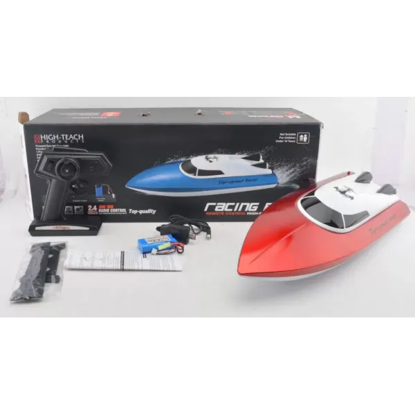 Τηλεκατευθυνόμενο Σκάφος Υψηλών Ταχυτήτων 2.4 Ghz 25km/h που Δεν Τουμπάρει με Τηλεχειριστήριο - N Racing Boat Μπλε