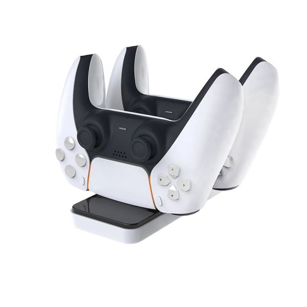 Βάση Φόρτισης για 2 χειριστήρια PS5 TP5 Λευκή