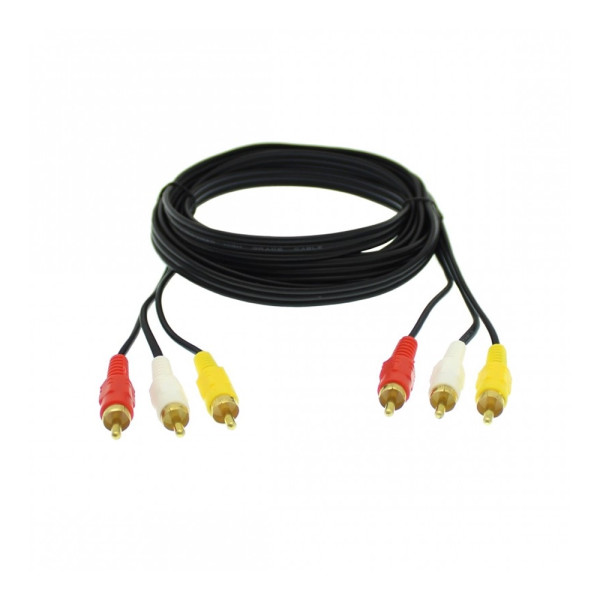 Καλώδιο Εικόνας και Ήχου 3 RCA σε 3 RCA 1.5m TR-2035 Μαύρο