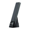 3 in 1 Wireless Charger LED Table Lamp Quick Charging Station Touch Console Light with Cisea Time Black