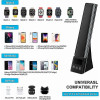 3 in 1 Wireless Charger LED Table Lamp Quick Charging Station Touch Console Light with Cisea Time Black