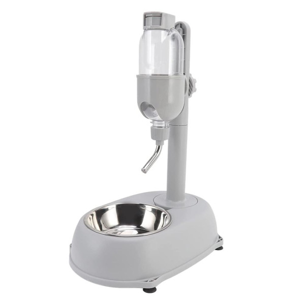 2 σε 1 Ποτίστρα και Ταΐστρα για Κατοικίδια Water Feeder Bottle Γκρι