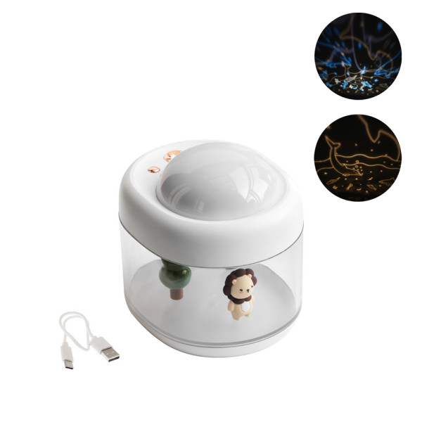 Επαναφορτιζόμενος Υγραντήρας - Diffuser Αρωματοθεραπείας με Προτζέκτορα & Φωτάκι Νυκτός LLD-J221