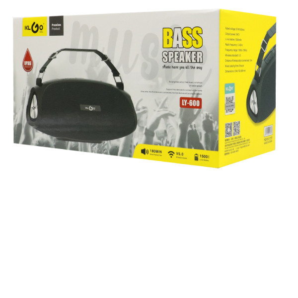 Φορητό Ασύρματο Ηχείο Bluetooth IPX6 10W με Διάρκεια Μπαταρίας έως 3 ώρες KLGO LY-600 Γκρι